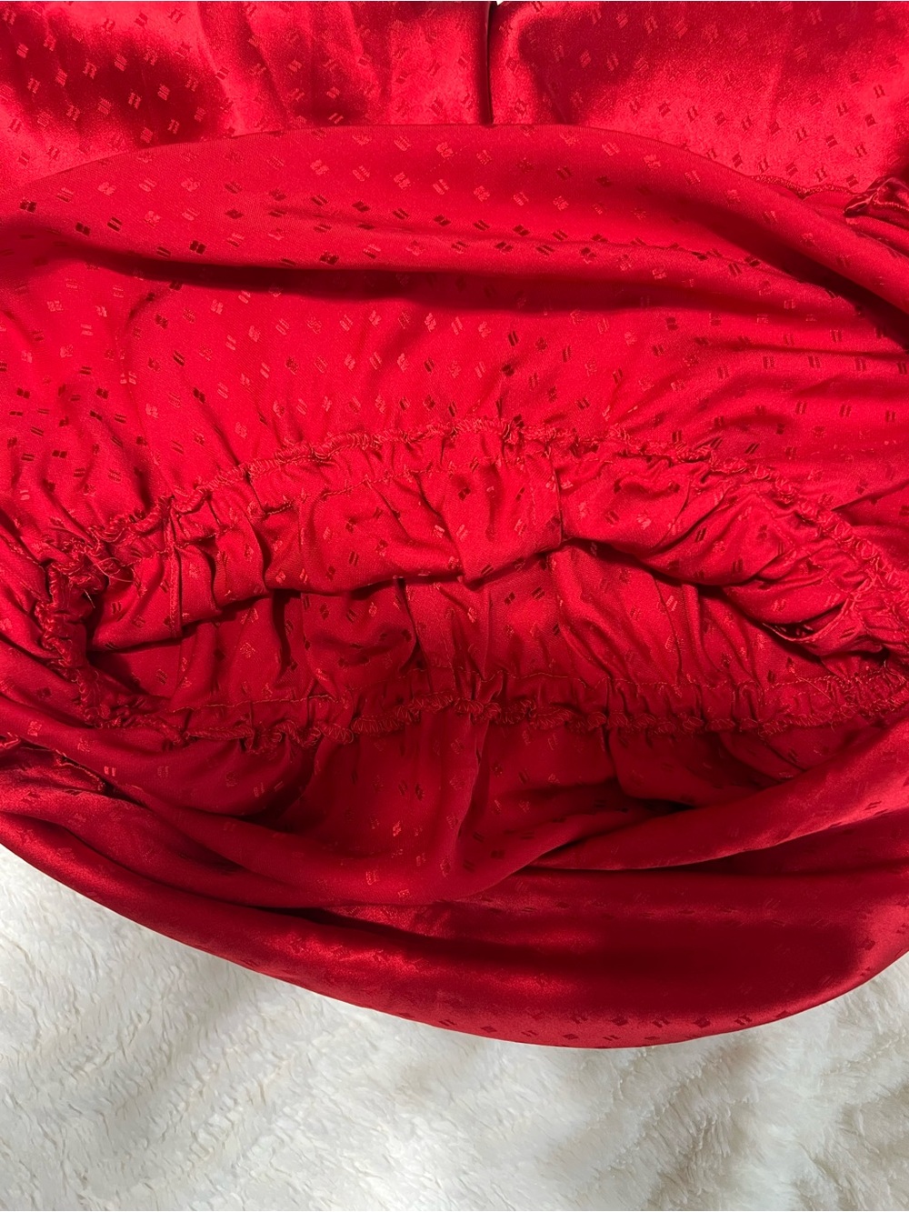 Vintage Galadriel 100% Silk Red Romper Teddy Lingerie Bodysuit Size L - Picture 11 of 15